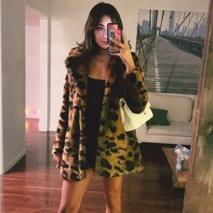 Nasty Gal leopard print coat